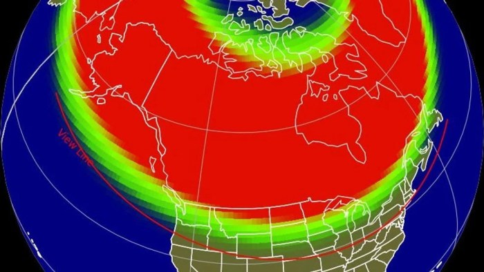 Northern lights forecast for tonight