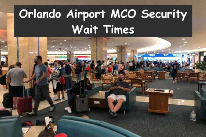 Orlando airport security wait times and delays